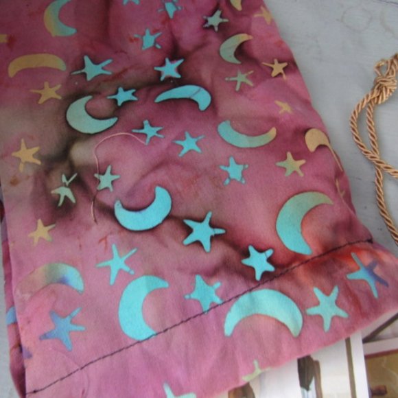 Star Moon Celestial Tarot Gemstone Rune Fabric Pouch Bag - Picture 5 of 11